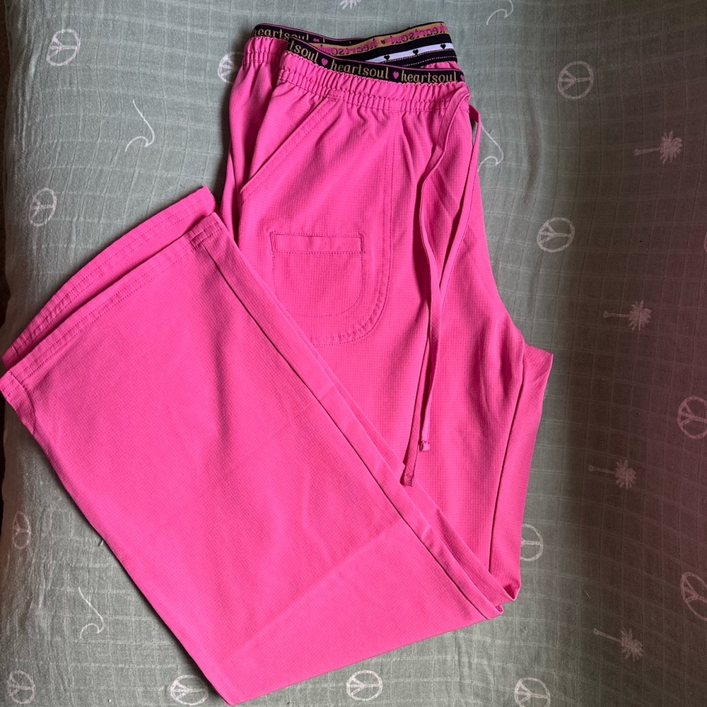 Heart Soul Pink women scrub pants